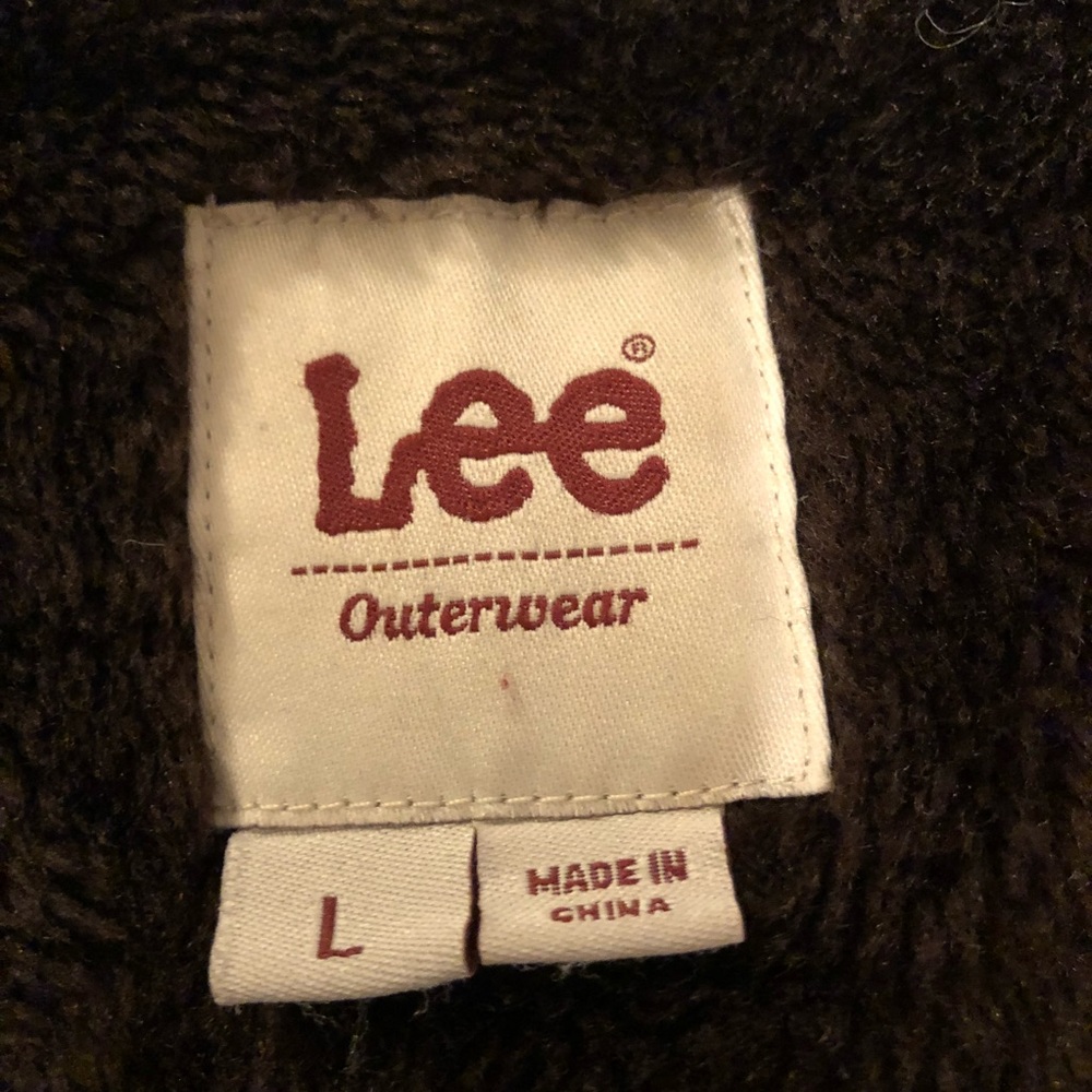 Lee Blue Jean Jacket with Brown Accents - Picture 6 of 7
